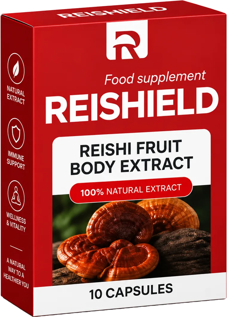 REISHIELD Capsules – Packung mit Reishi-Fruchtkörperextrakt, 10 Kapseln